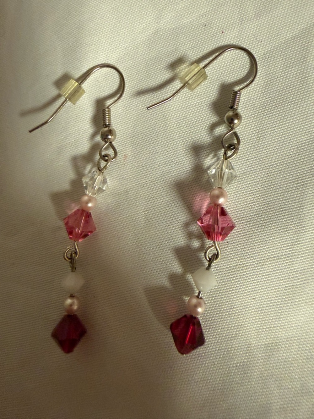 Pink Crystal Dangle Earrings - Women Jewelry